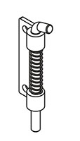 Screw On Version Left Door Spring Loaded Concealed Hinge