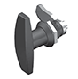 Non-Locking T-Handle Quarter Turn Lock