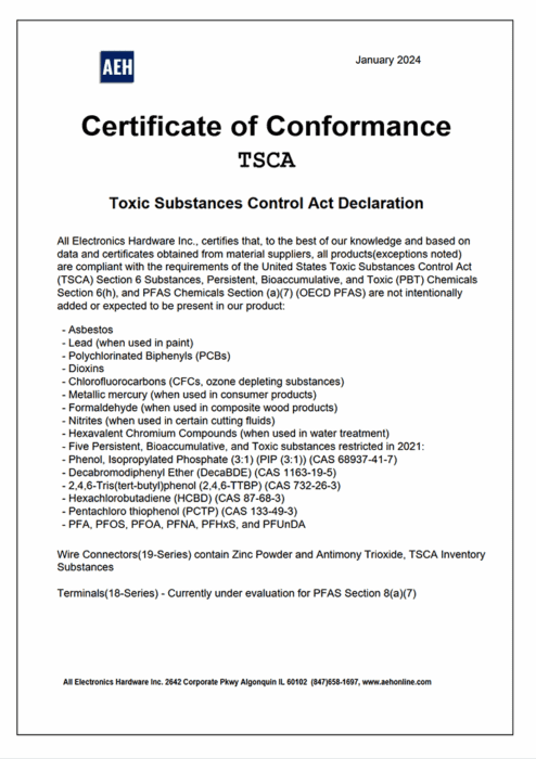AEH TSCA/PFAS